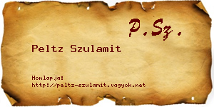 Peltz Szulamit névjegykártya